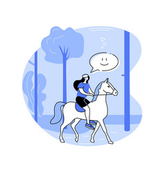 Horseback Riding Isolated Cartoon