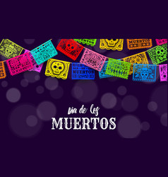 Mexican Day Of The Dead Papel Picado Flags Bokeh