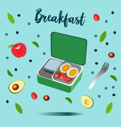 School Breakfast Lunch Box Set