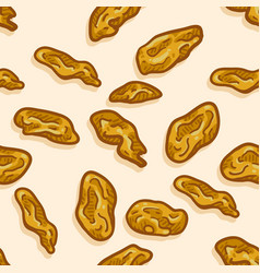 Seamless Pattern Cartoon Golden Raisin