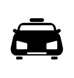 Cab Silhouette Icon Or Cab Ride Information