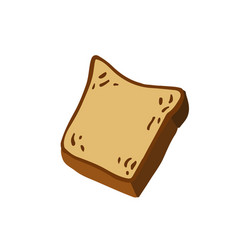 Hand Draw A Slice Of Bread And Butter