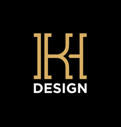 Hk Or Kh Luxury Initial Logo Design