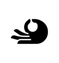 Meditation Mudra Black Glyph Icon