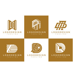 D M L Dm Dl Logo Design Template Set