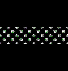 Punk Rock Raccoon Seamless Border Simple