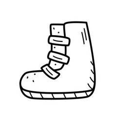 Snowboard Boots Icon Doodle Element Cartoon