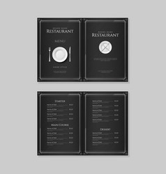 Black Restaurant Menu Design Cafe Logo Food