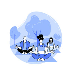 Park Yoga Isolated Cartoon