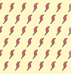 Retro Seamless Pattern With Lightning Bolt