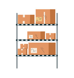 Warehouse Inventory With Rack Shelf