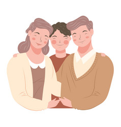 Korean Couple And Son