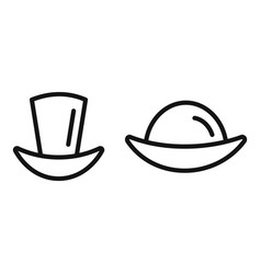 Male Female Hat Door Icon Outline Wc