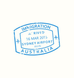 Australia Passport Stamp Visa For Travel