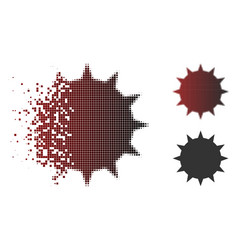 Broken Pixel Halftone Bacterium Icon