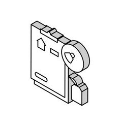 End Of Tenancy Cleaning Isometric Icon