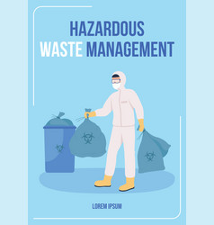 Hazardous Waste Management Poster Flat Template