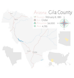 Map Gila County In Arizona