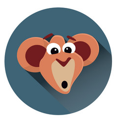 Monkey Cartoon Circle Icon