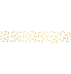 Seamless Border With Faux Gold Foil Sprinkles