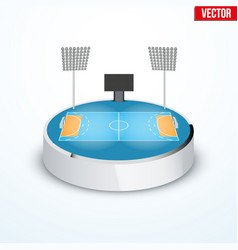 Concept Of Miniature Round Tabletop Handball Arena