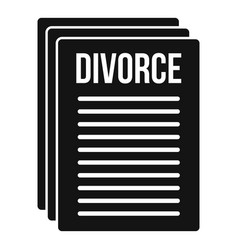 Divorce Papers Icon Simple Style