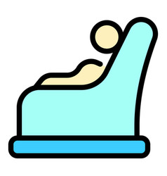 Human Lounge Icon Flat