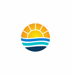 Summer Wave Sun Logo Image