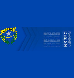 Banner Template With Flag Us State Nevada