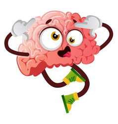 Brain Is Acting Silly On White Background