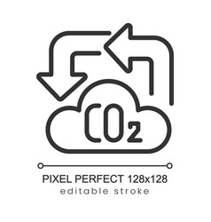 Carbon Cycle Pixel Perfect Linear Icon