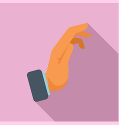 Hand Gesture Icon Flat Finger Hold