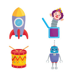 Kids Toys Set Icons