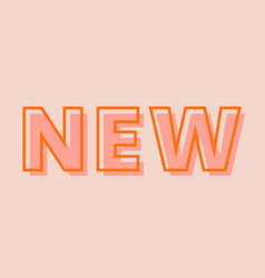 New Typography On A Pastel Peach Background