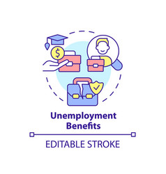 Unemployment Benefits Concept Icon