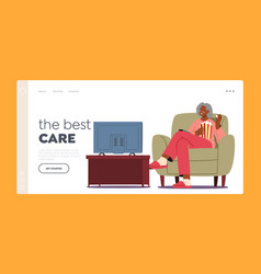 Elderly Care Landing Page Template Old Lady Home