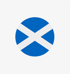 Flag Of Scotland In A Circle