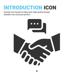 Introduction Icon With Glyph Style Isolated