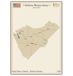 Map Mariposa County In California