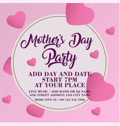 Mothers Day Party Poster Flyer Design