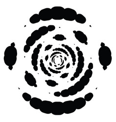 Dotted Dots Circles Concentric Radial Icon Spiral