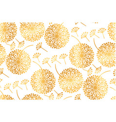 Elegant Gold Geometric Dandelion Flowers