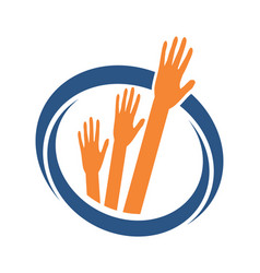 Hand Up Together Logo Icon