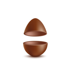 Mockup Easter Chocolate Egg Halves Realistic