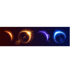 Moon Eclipse Light Flare Horizon Space Background