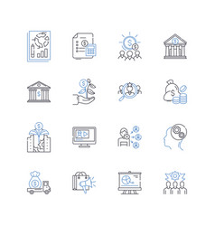 Retail Management Line Icons Collection