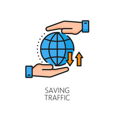 Saving Traffic Cdn Content Delivery Network Icon