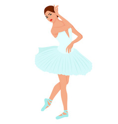 Ballerina In A Pale Blue Tutu Dress