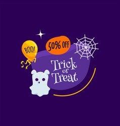 Halloween Ghost Saying Boo Sale Badge