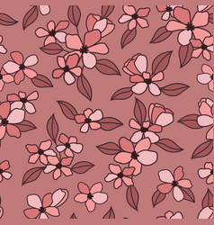 Hand Drawn Abstract Floral Pattern Spring